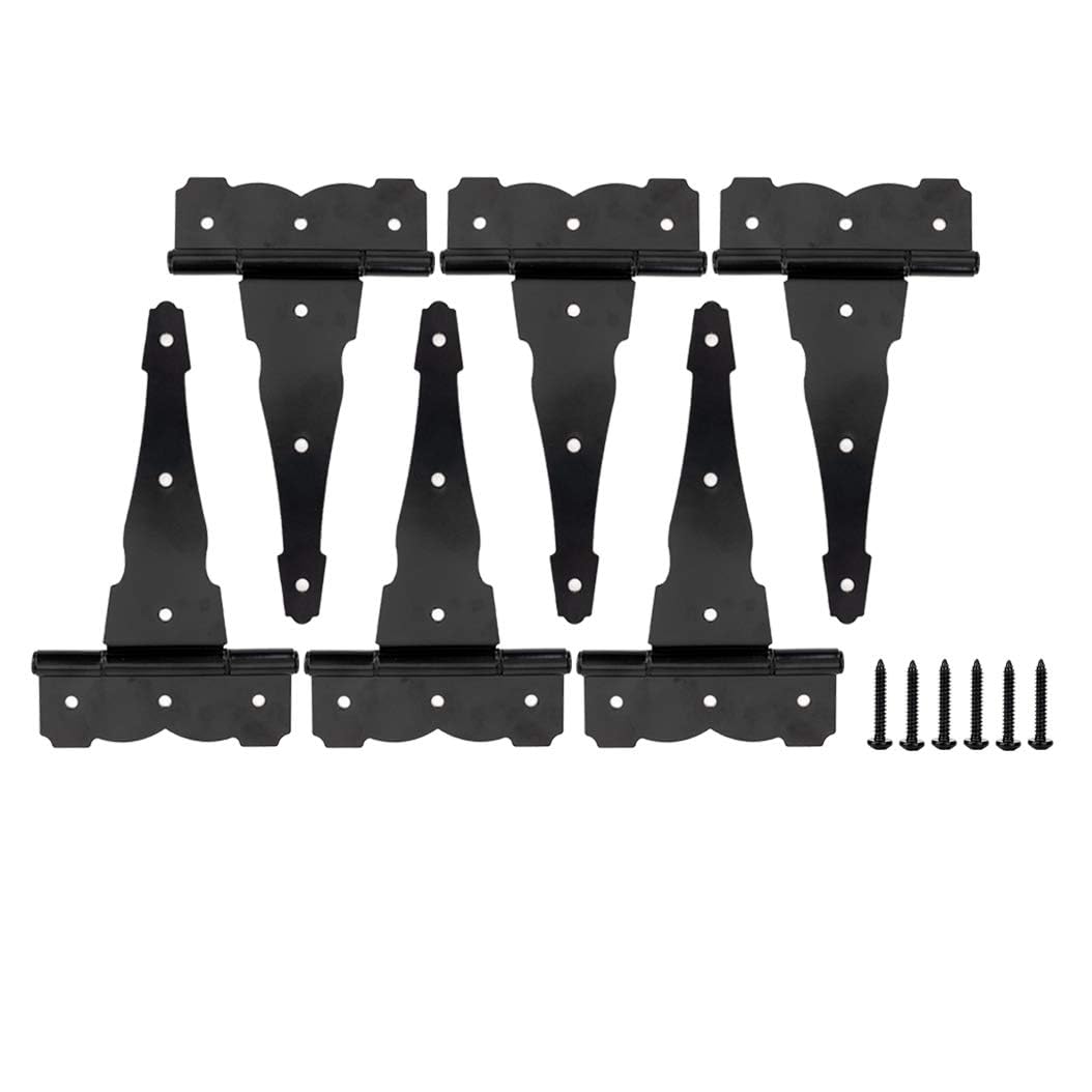 HOME MASTER HARDWARE 8in tee hinge front view provides sturdy support for doors and gates.