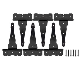 HOME MASTER HARDWARE 8in tee hinge front view provides sturdy support for doors and gates.