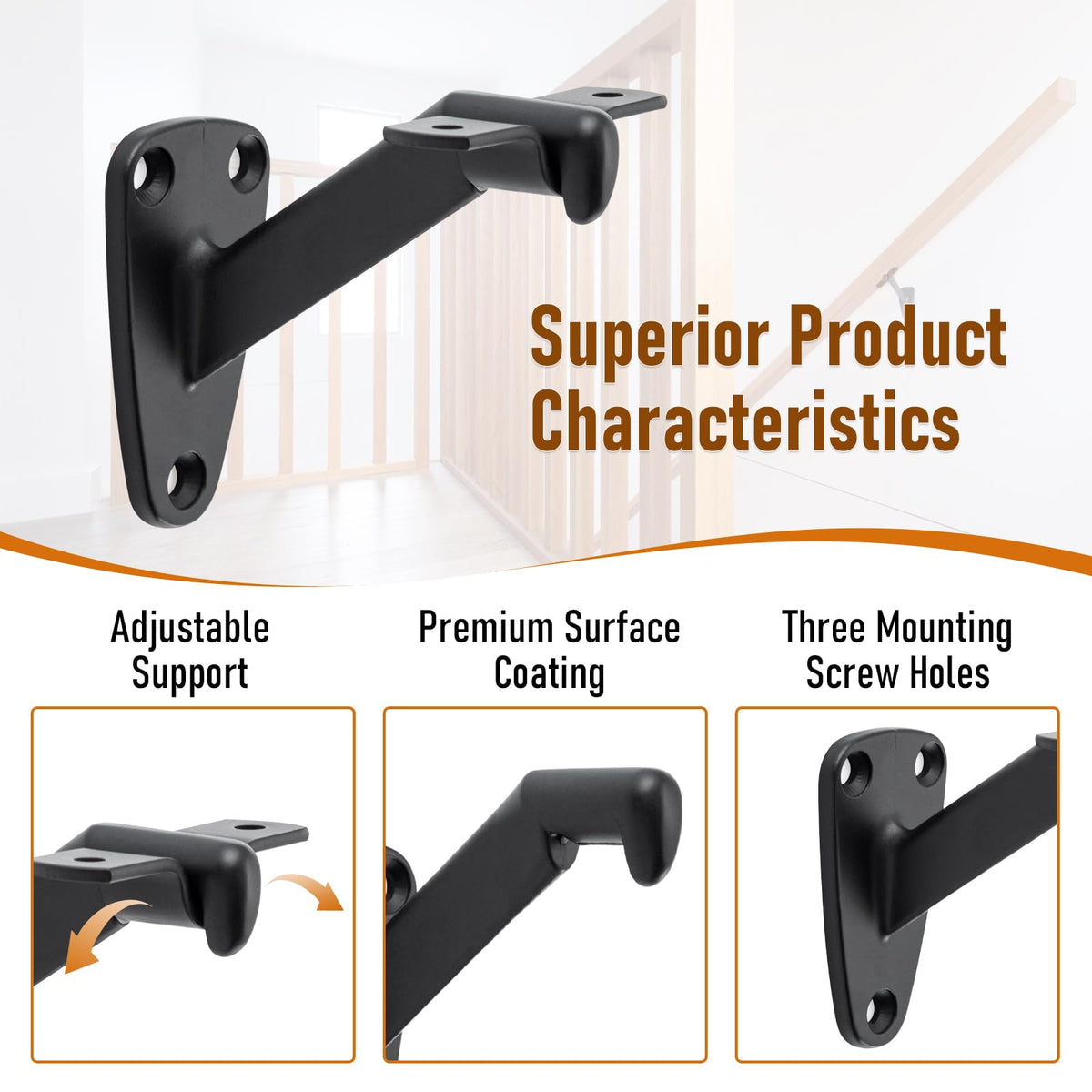 HOME MASTER HARDWARE adjustable-angle stair bracket for flexible installation.