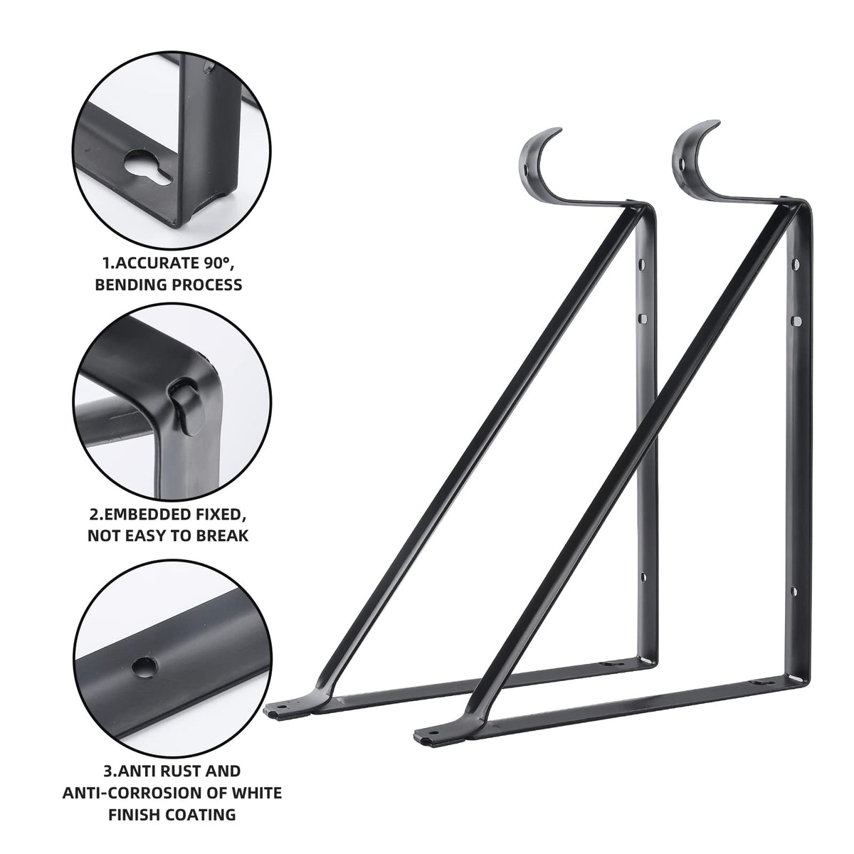 HOME MASTER HARDWARE black finish bracket for durable wall storage