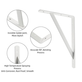 HOME MASTER HARDWARE white-coated bracket resists rust for long-lasting kitchen and garage shelving.