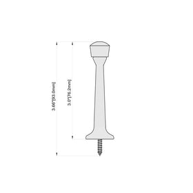 HOME MASTER HARDWARE chamfered-edge door stop complements modern interiors
