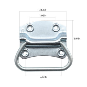 HOME MASTER HARDWARE chest pull handle close up showing four-hole design for easy mounting.