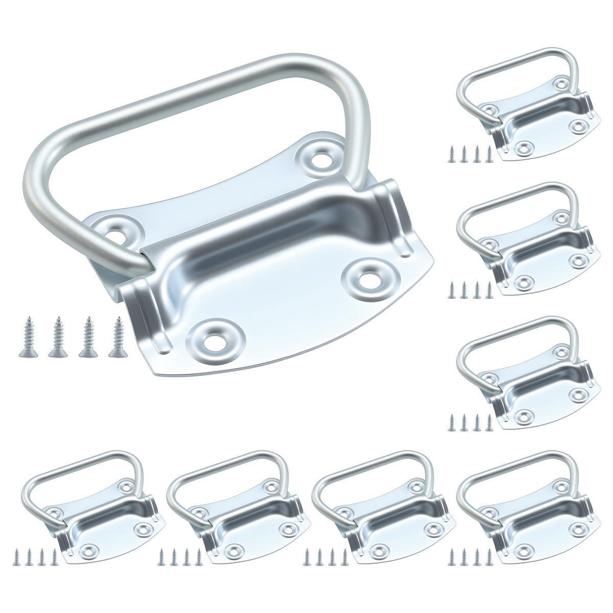 HOME MASTER HARDWARE chest pull handle side view with zinc finish for durable furniture upgrade.
