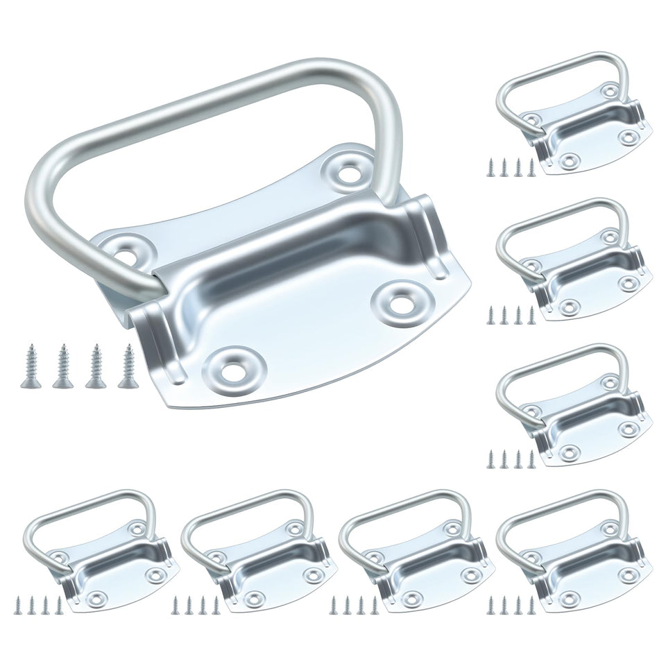 HOME MASTER HARDWARE chest pull handle side view with zinc finish for durable furniture upgrade.