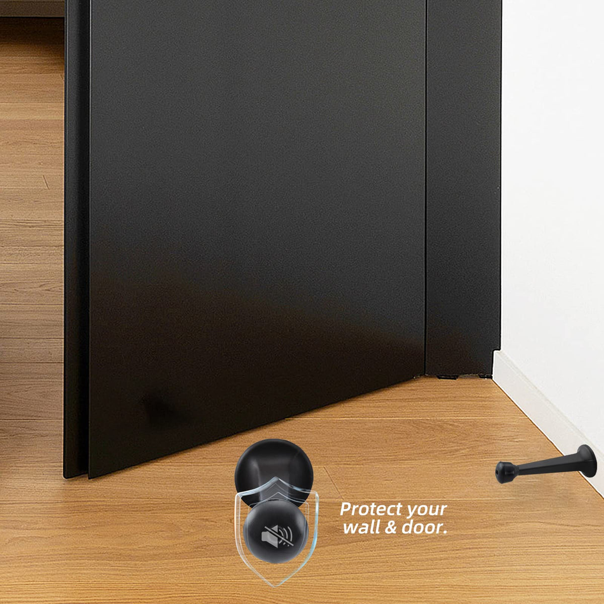 HOME MASTER HARDWARE door stop with soft plastic tip shields doors and walls