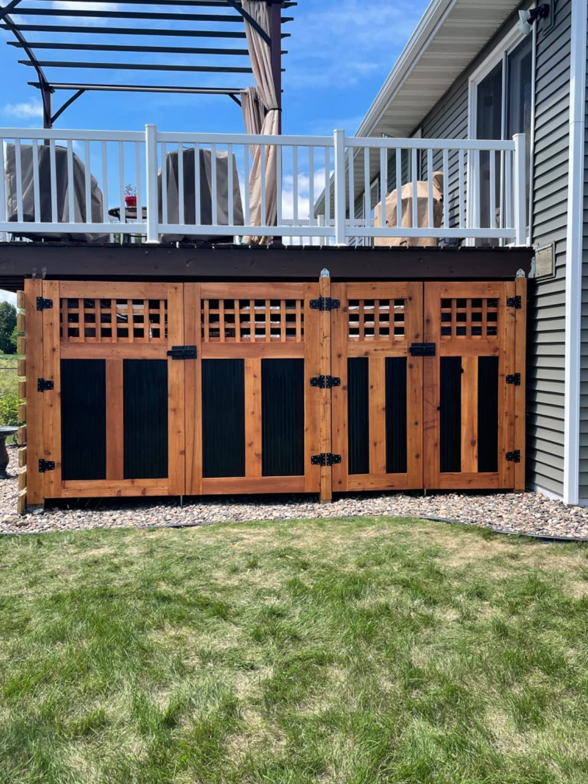 HOME MASTER HARDWARE heavy-duty gate hinge installation view for quick mounting.