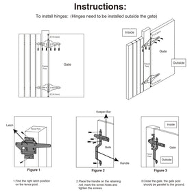 HOME MASTER HARDWARE heavy duty latch kit supports secure gate closures