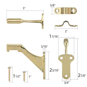 Three-pack with spacing guidance to 48 inches between brackets.