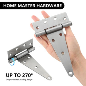 Outdoor gate hinge withstands weather for barns and fences