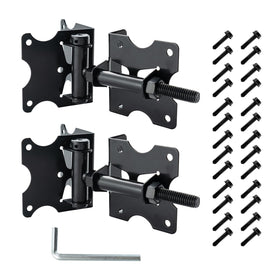 HOME MASTER HARDWARE package contents including hinges, screws, and tool