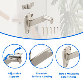 HOME MASTER HARDWARE satin nickel finish bracket adds corrosion resistance and style.