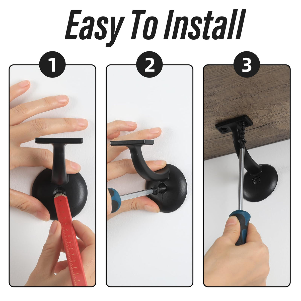 HOME MASTER HARDWARE secure guardrail/stair bracket suitable for various configurations.