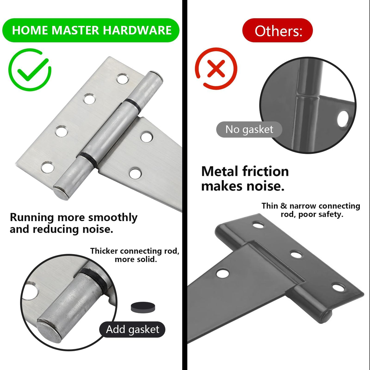 Shed door hinge installed outdoors for reliable operation