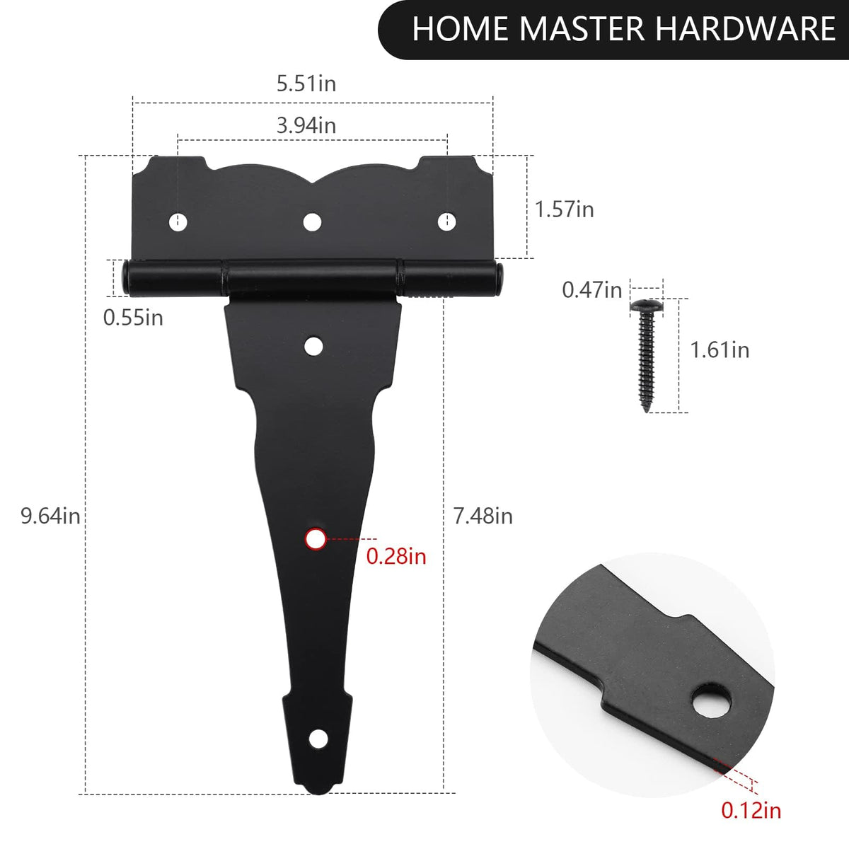 HOME MASTER HARDWARE 4-pack with screws included for a quick setup.