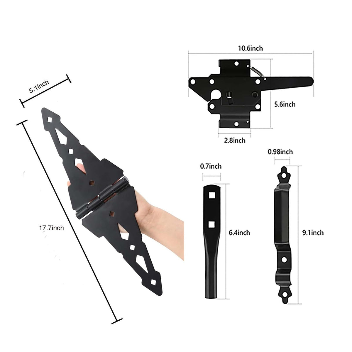 HOME MASTER HARDWARE spring loaded latch kit installed for smooth two-sided operation