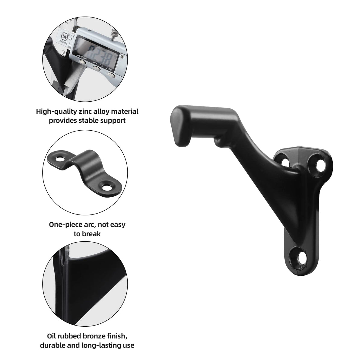 HOME MASTER HARDWARE staircase bracket assembly for secure rails and easy mounting.