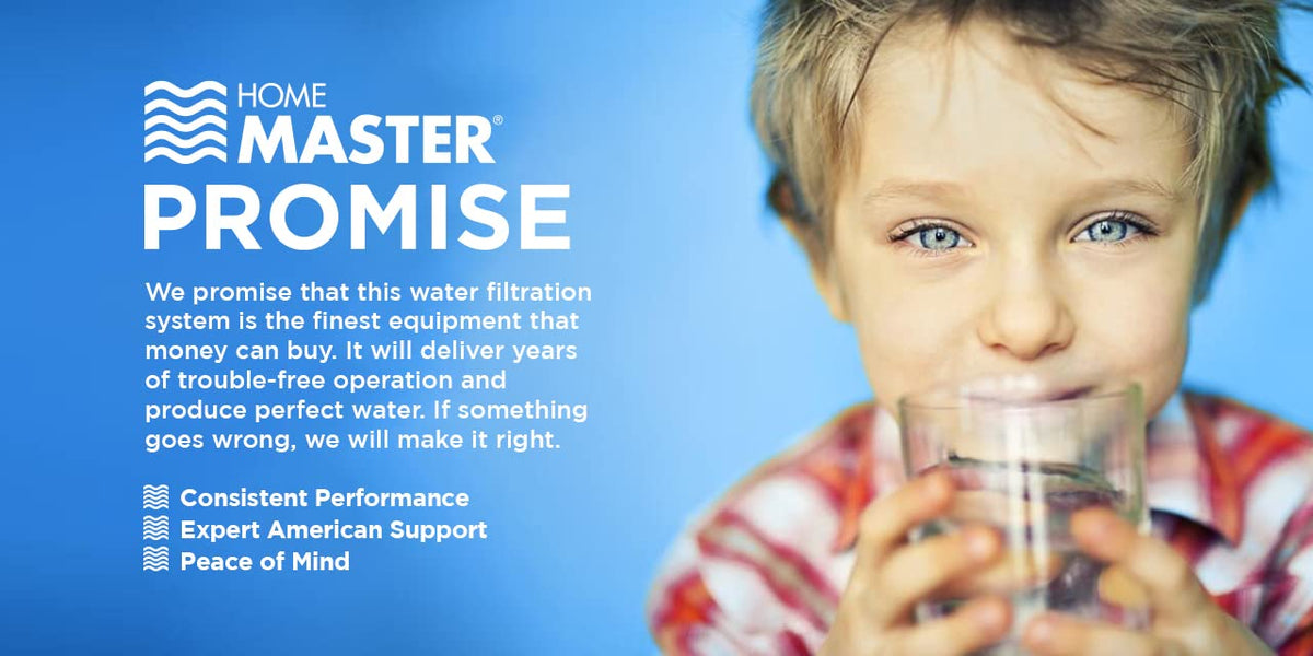 Home Master ISetTMA8 quick-connect fittings simplify annual filter changes.