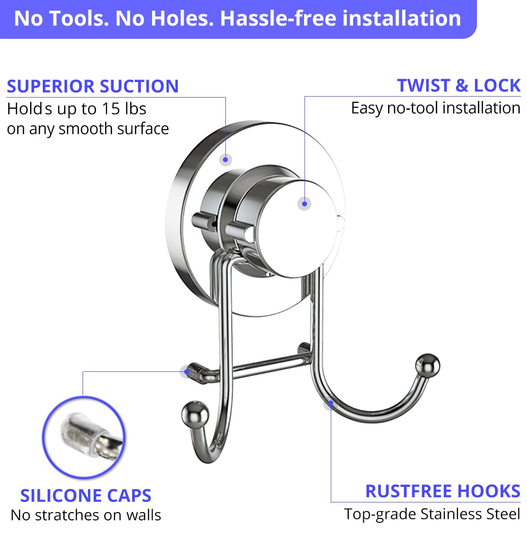 HOME SO rust-proof bathroom hooks resist humidity for lasting use
