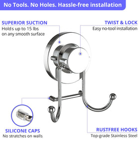 HOME SO rust-proof bathroom hooks resist humidity for lasting use