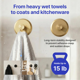 HOME SO wall mount hook keeps robes organized in gold