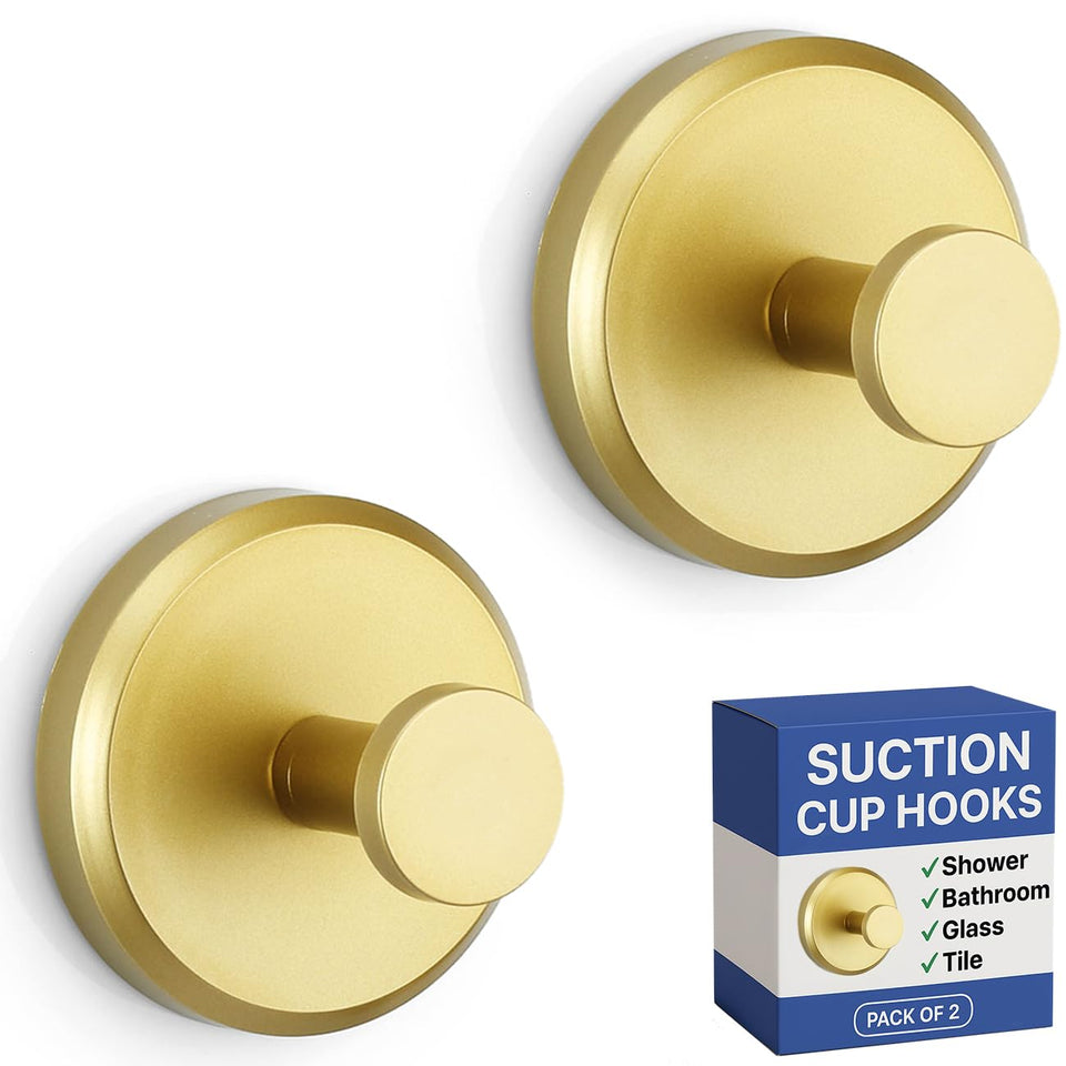 HOME SO suction cup hook on glass shower door holding towel