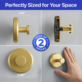 HOME SO gold finish enhances bathroom décor on textured surface
