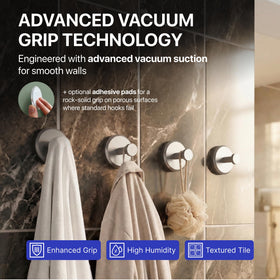 4-pack HOME SO hooks in bathroom; towels within easy reach.