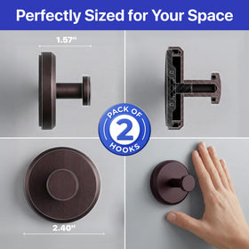 HOME SO bronze suction cup hooks mounted on glass surface