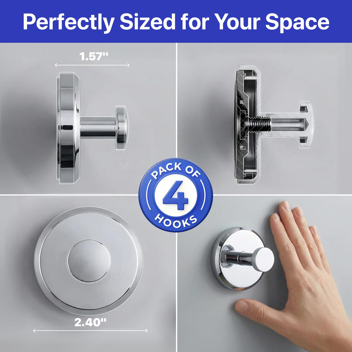 HOME SO chrome finish adds a modern touch to showers and baths.