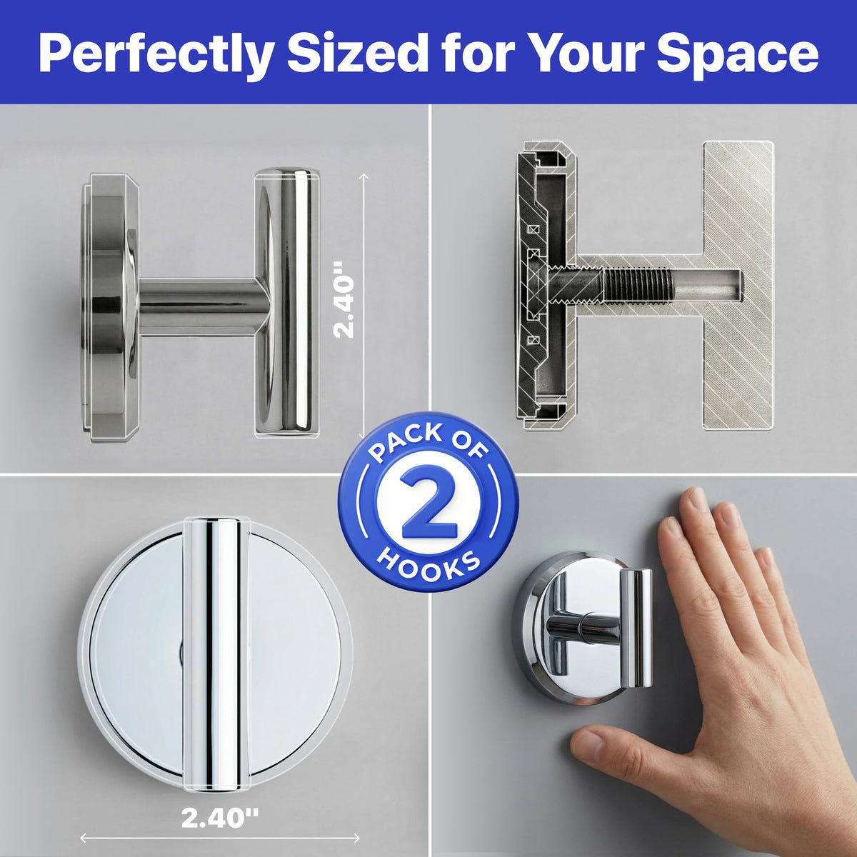 HOME SO chrome T-shape aids 360 degree air circulation for faster drying.
