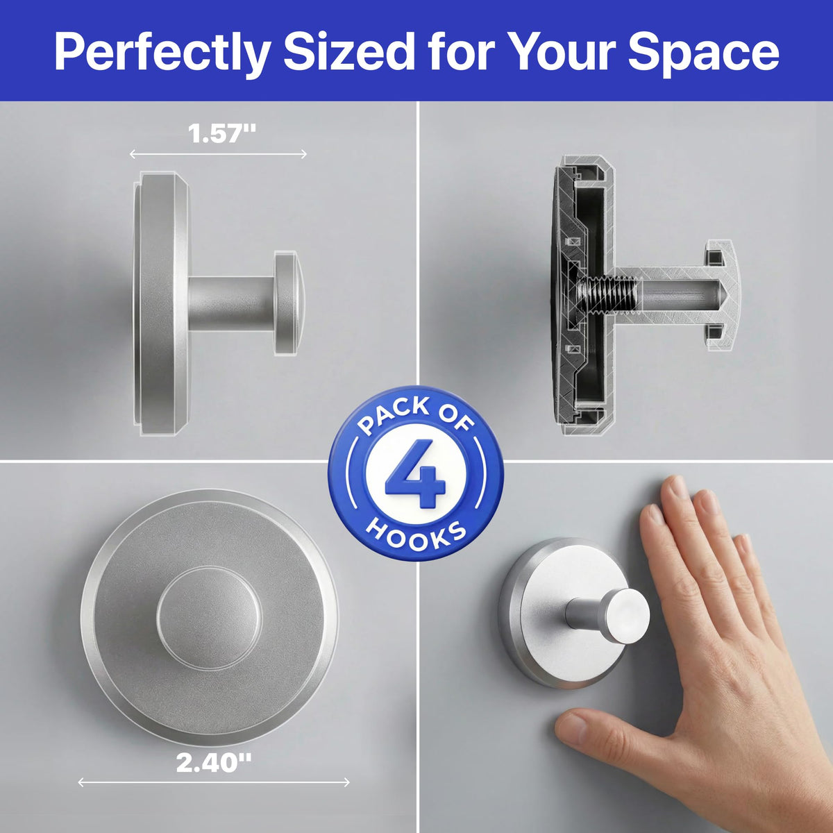 Ideal for towels, robes, loofahs in shower area with HOME SO.