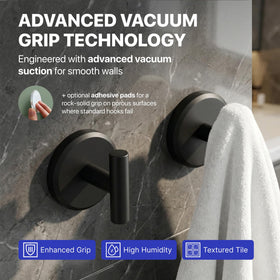 HOME SO suction cup hook on glass door keeps robes within reach