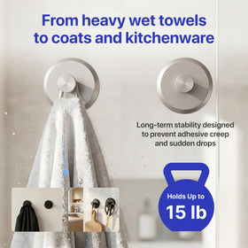 HOME SO hook on smooth mirror surface suitable for towel organization
