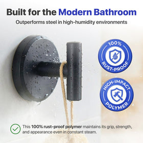 HOME SO suction cup hook on mirror area for towels and washcloths