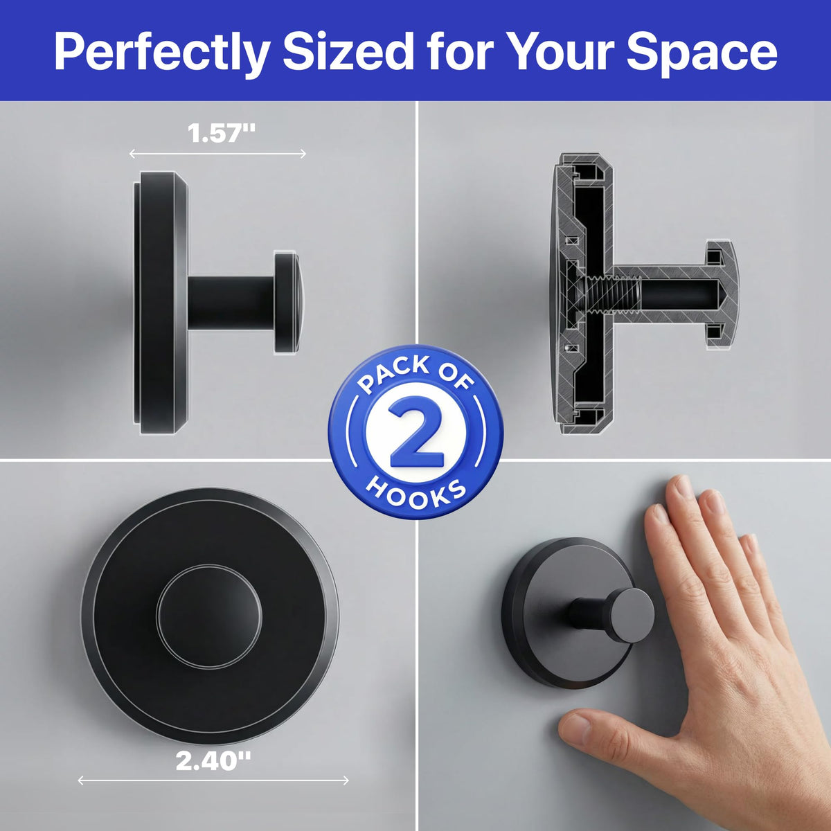 HOME SO removable hooks leave no marks after use.