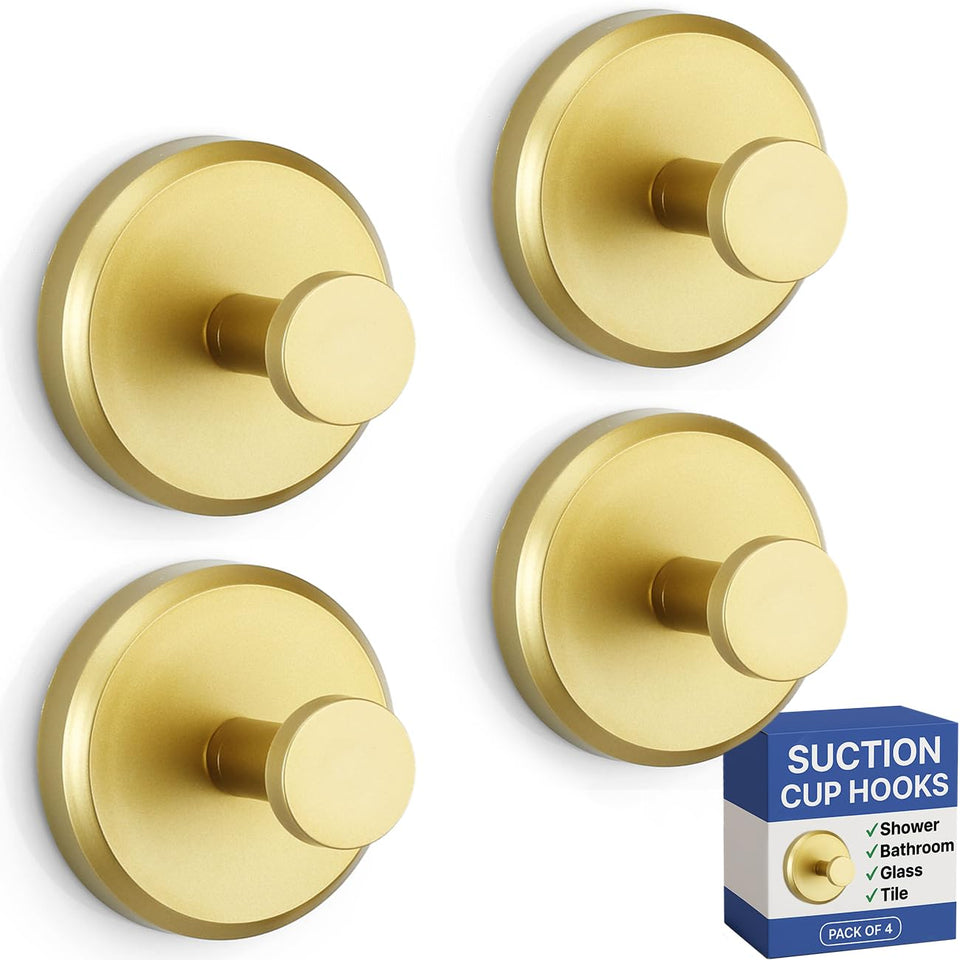 HOME SO suction cup hooks on glass shower door provide secure, drill-free storage.