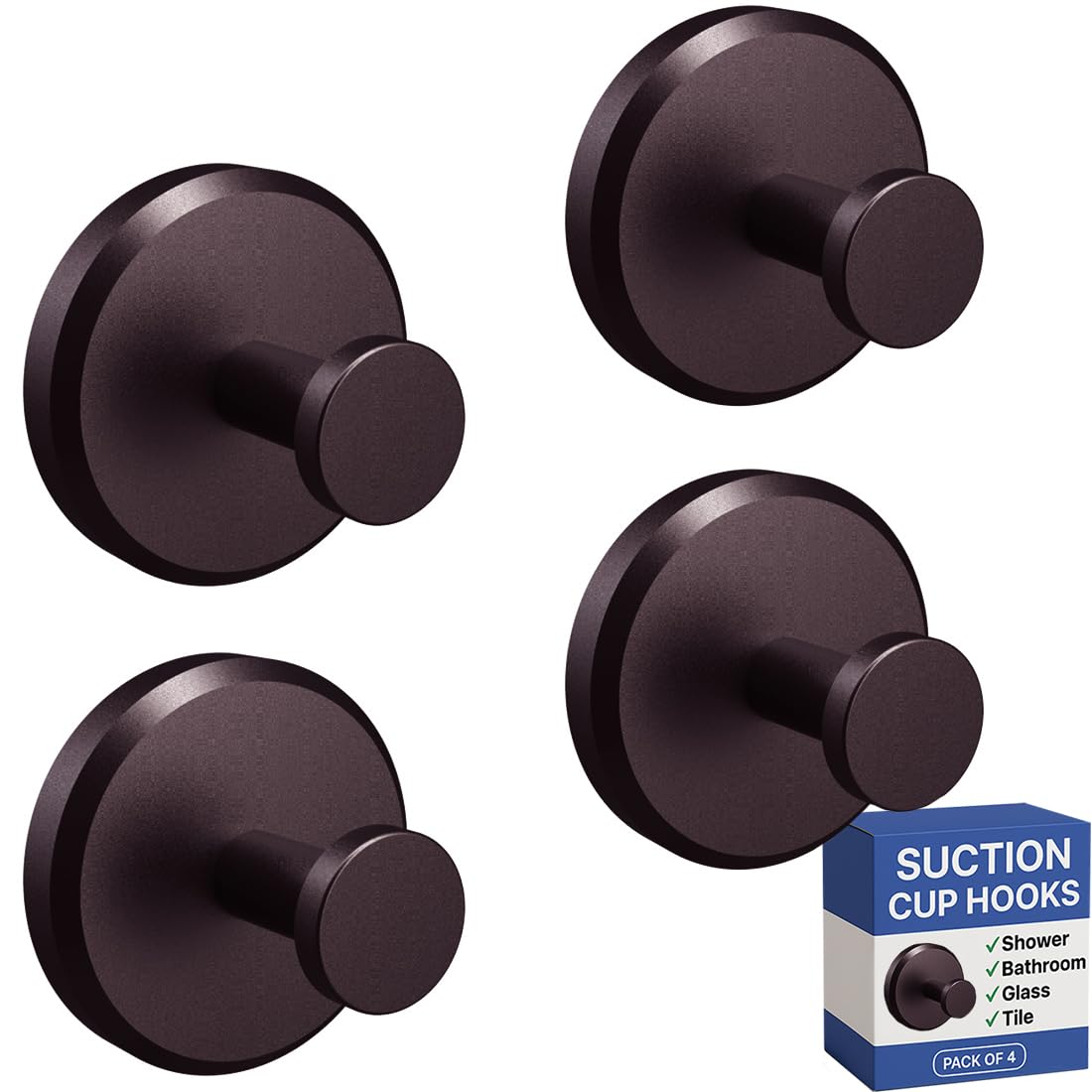HOME SO suction cup hook on glass holds towels securely.