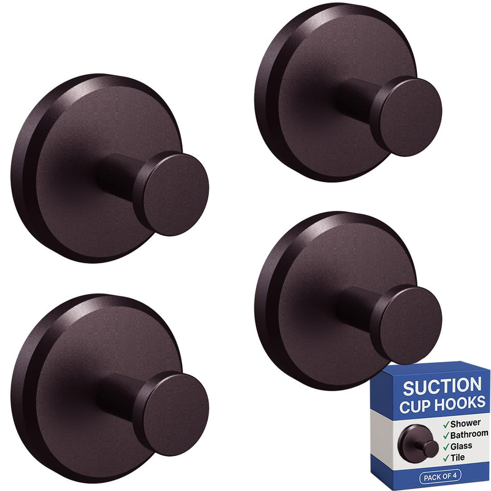 HOME SO suction cup hook on glass holds towels securely.