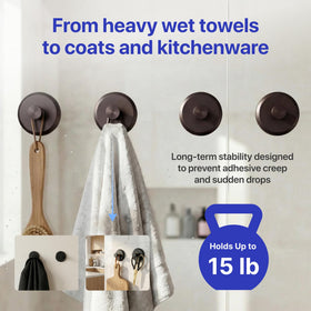 HOME SO towel hook on mirror keeps towels within reach.
