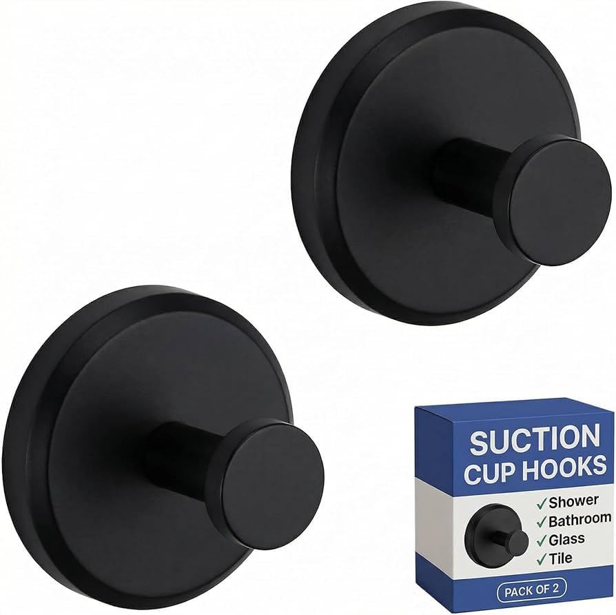 HOME SO suction cup hooks on shower wall deliver strong hold for towels.