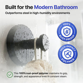 HOME SO towel hanger suction hook keeps robes within reach.