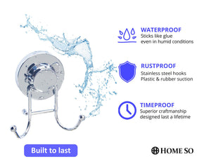 HOME SO twist-lock suction design provides strong grip on smooth surfaces