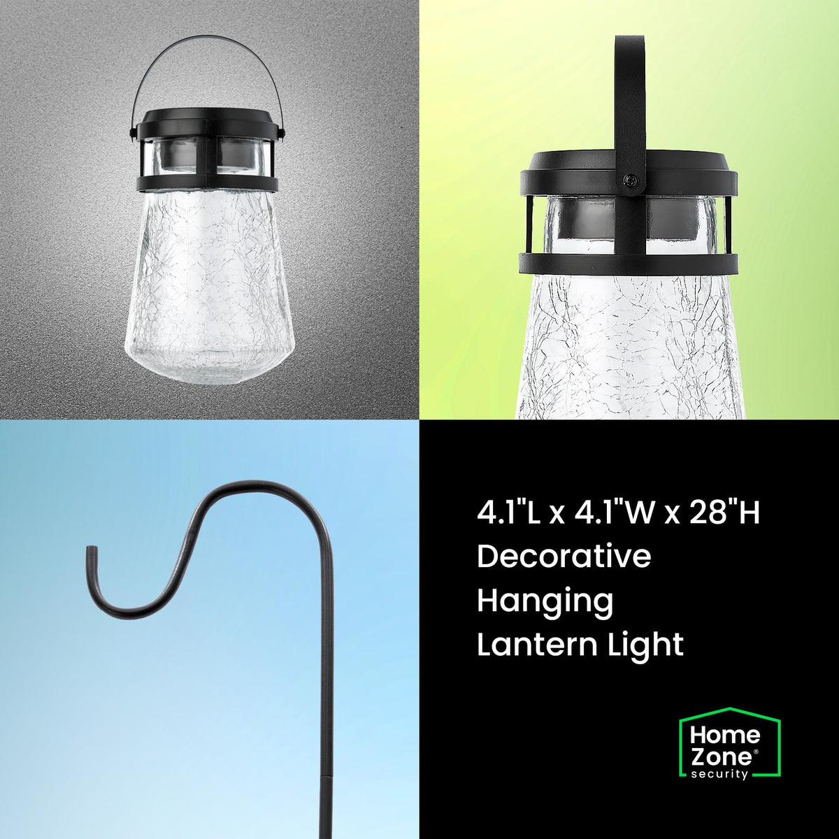 Home Zone Security no-wiring lantern simplifies patio installation.