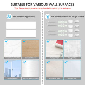 homeasy sturdy construction supports heavy items up to 15 kg