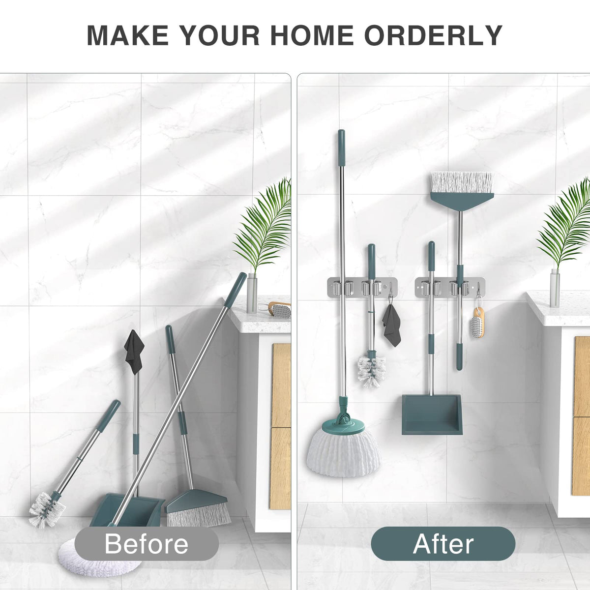 homeasy SUS304 stainless steel anti-rust finish resists corrosion in damp spaces