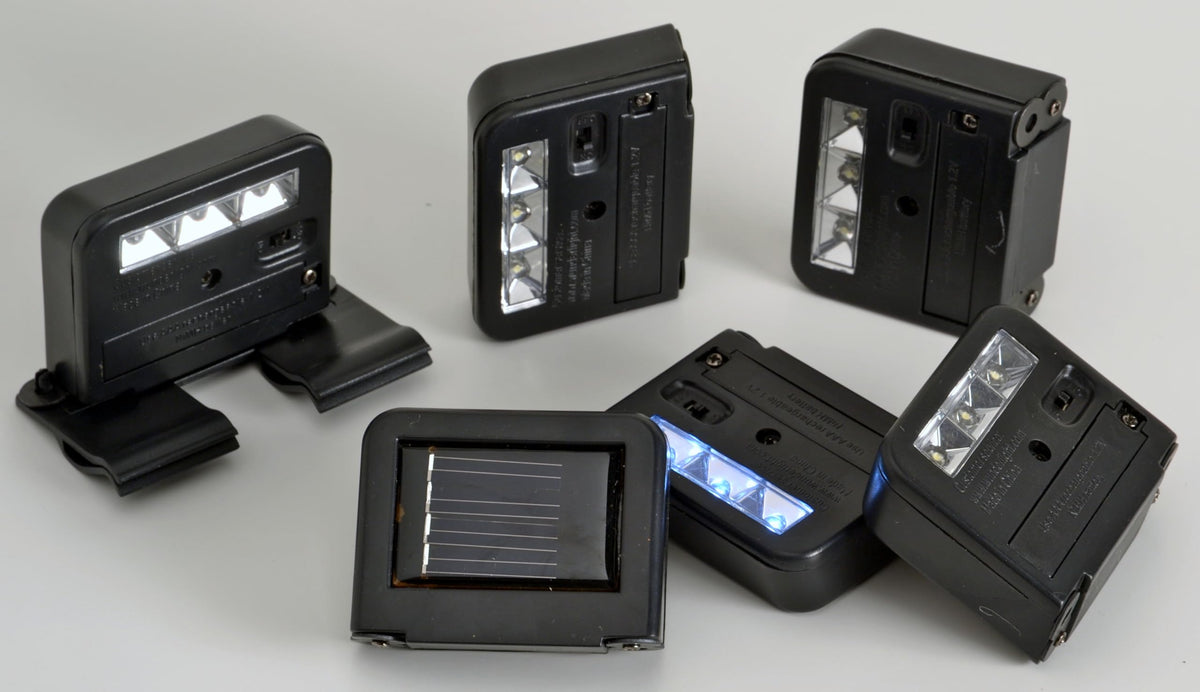 HOMEBRITE Wunder clip-on solar spotlight lighting a mailbox area for easy night access