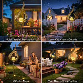 HOMEIMPRO bronze garden light weatherproof design withstands rain and snow.