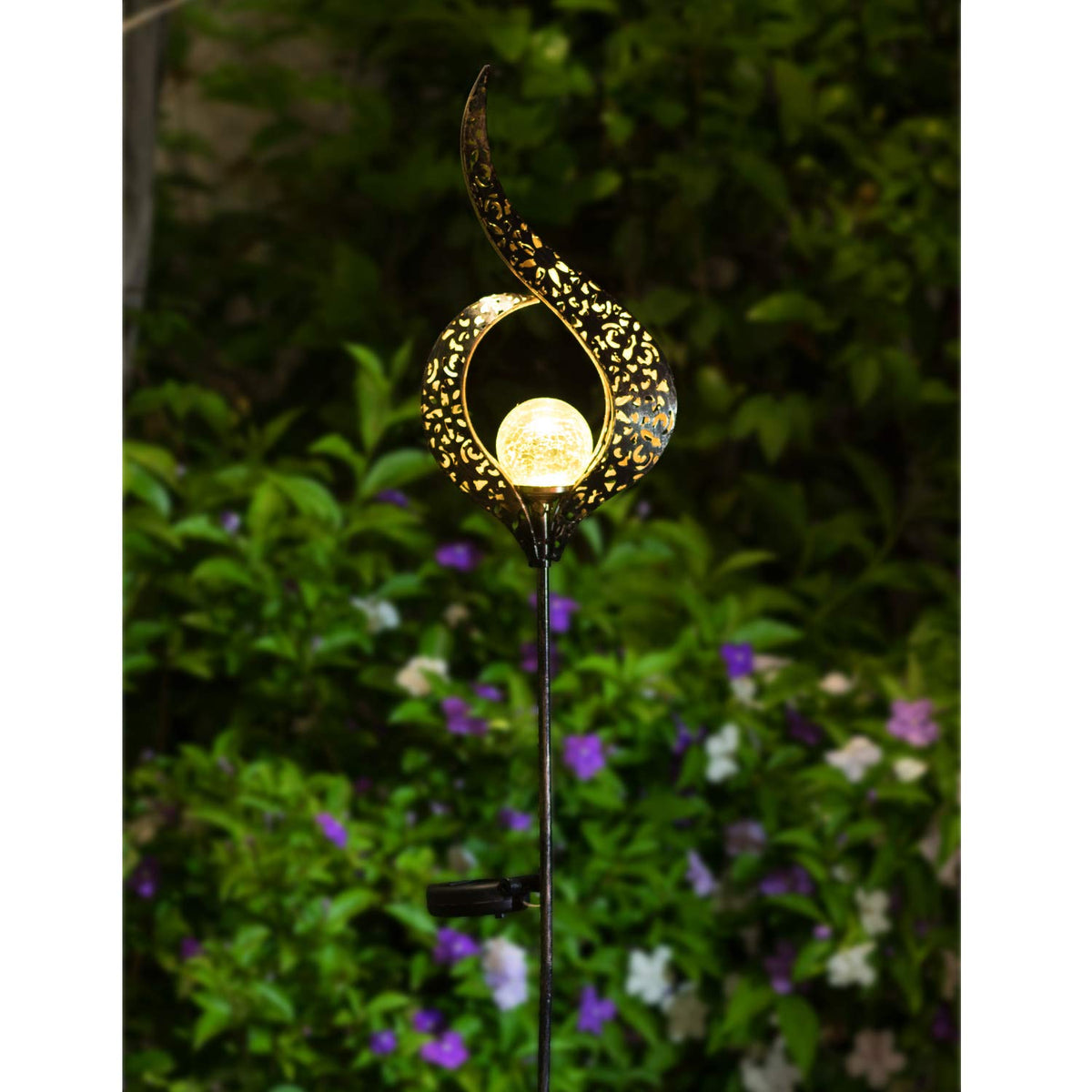 HOMEIMPRO crackle glass accent lights brighten entryways with a gentle glow.