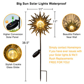 HOMEIMPRO Durable stainless steel base resists rust in all weather.